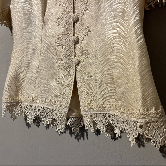 Cachet By Bari Protas Vintage 80’s Ivory White Lace Wedding Set - Size 7/8 - Picture 5 of 16